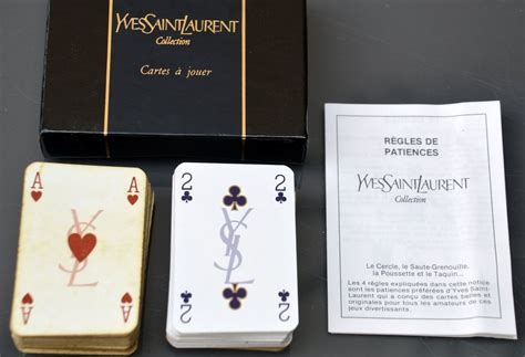 jeu de carte yves saint laurent|JEU DE CARTES SAINT LAURENT .